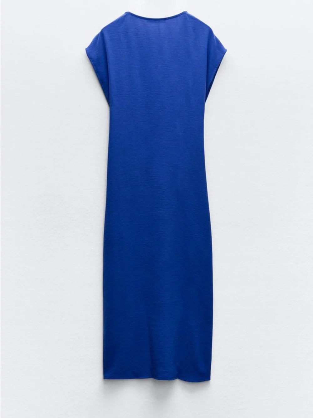 ZARA BLUE FLOWY GATHERED DRESS - Picture 8 of 12